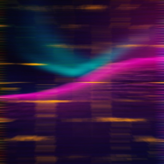Anneau de planète violette avec fond de technologie numérique au néon