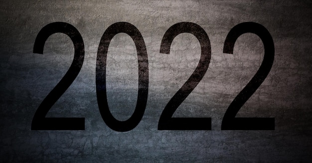 L'année 2022 écrite en arrière-plan vintage