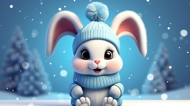 Année du lapin Bonne année à la bannière