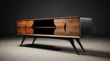 Photo les années 1950 lounge sideboard jsp rendu jpg dans le style de nathan wirth