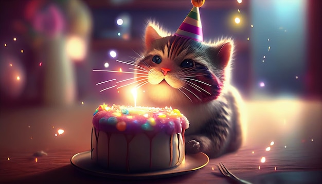 Anniversaire du chaton