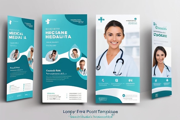 annonce de bannière médiatique modèle de message sur les médias sociaux pour les soins médicaux et de santé