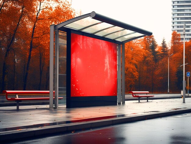 Photo annonce extérieure de panneau d'affichage dans le modèle de la ville