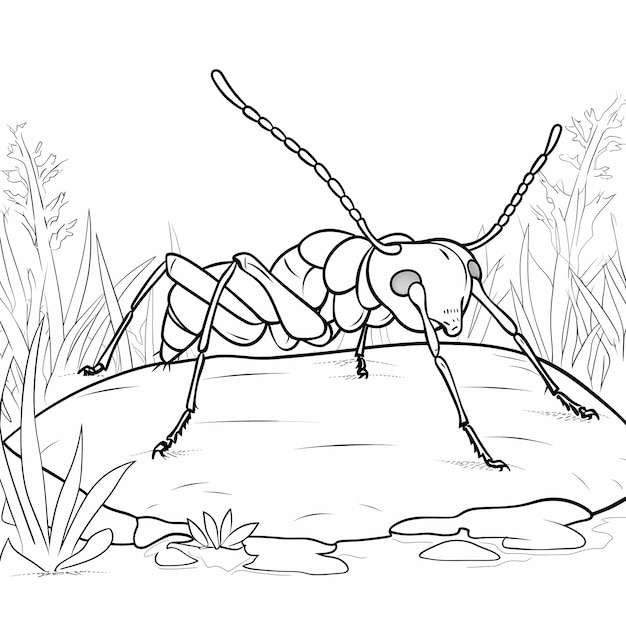 Ant Kingdom Adventure Coloriage amusant et facile avec dessin de fourmi sur tout le corps