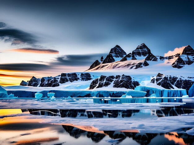 L'Antarctique est axée sur des détails de haute qualité.