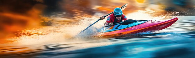 Photo des antécédents dans le slalom en kayak