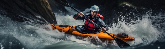 Photo des antécédents dans le slalom en kayak