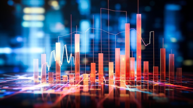 Les antécédents d'investissement et de négociation avec des graphiques à barres