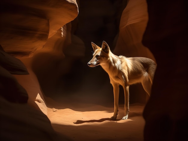 Antelope Canyon Whispers Une promenade solitaire de Coyote