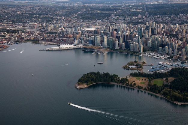 Antenne du centre-ville de Vancouver