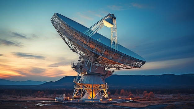 antenne satellite transmission de données radio téléphonie radar militaire télescope astronomique et observatoire pour l'étude cosmologique