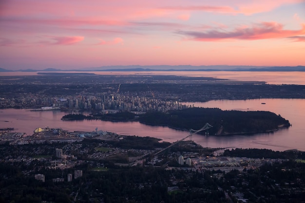 Antenne de la ville de Vancouver