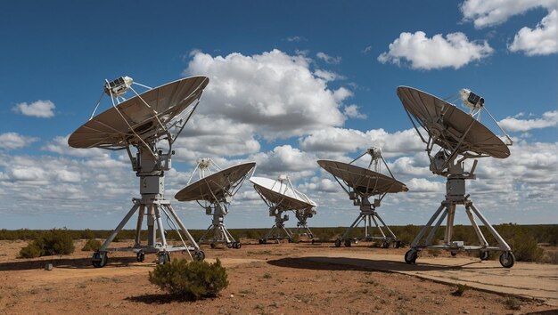 antennes satellites dans le désert