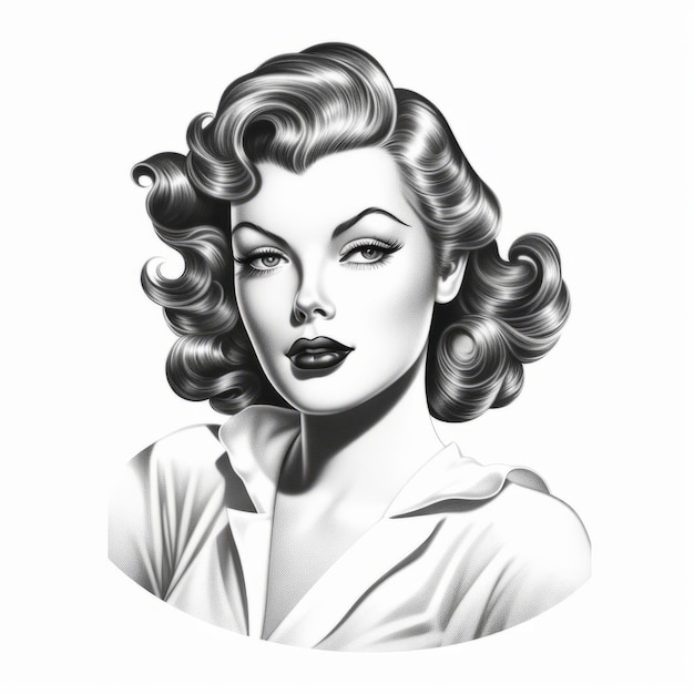 Anthony Vector Pin Up Art sur un fond blanc