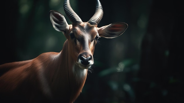 Antilope bongo dans la jungle IA générative