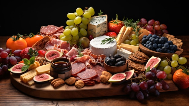 Antipasti de table de pâturage de viandes fromagères