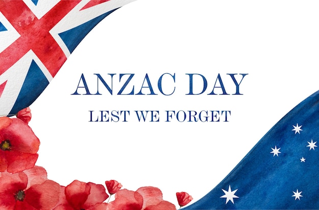 ANZAC Day Lest We Forget Belle carte de voeux