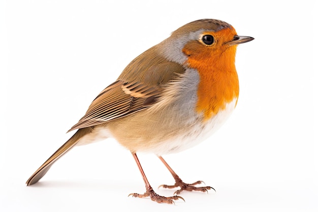 Un aperçu vif de la nature La posture sereine du robin européen au milieu du désert verdoyant par l'IA générative