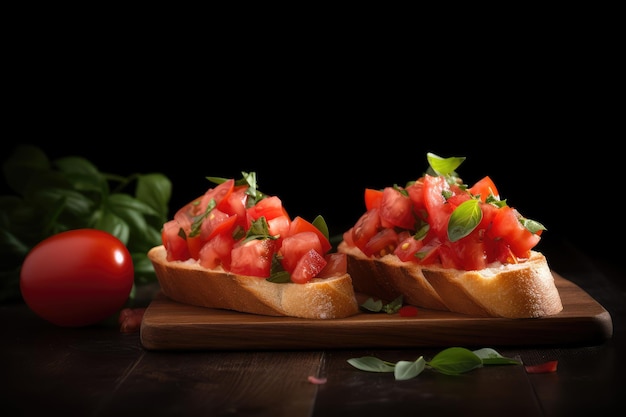 Apéritif de bruschetta italienne maison