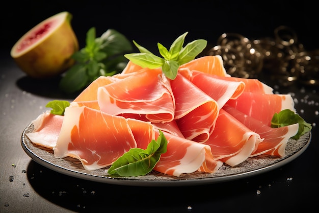 Apéritif italien au jambon et au melon au prosciutto et au melon