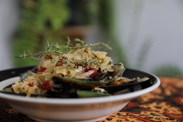 Apéritif moules au vin blanc, cuisine italienne