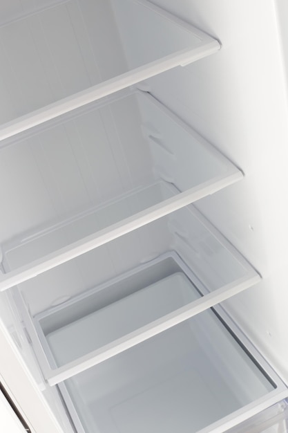 Appareil ménager Gros plan réfrigérateur blanc ouvert
