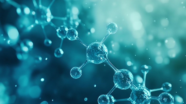 un appareil scientifique bleu et vert avec un fond bleu