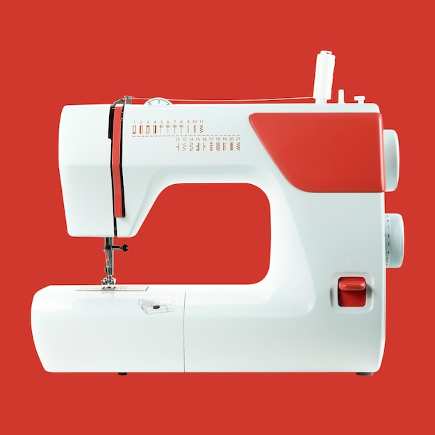 Appareils ménagers Sewingmachine fond rouge