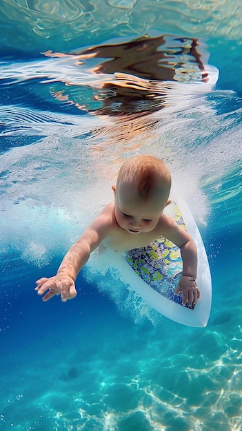 Photo apparition de bébé d'un surfeur professionnel