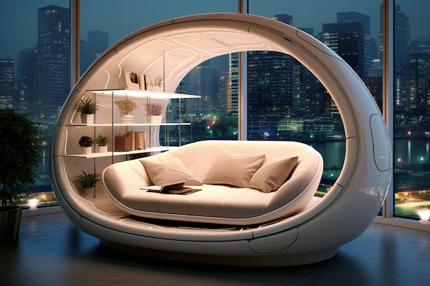 L'appartement du futur est un croquis conceptuel de l'IA générative.