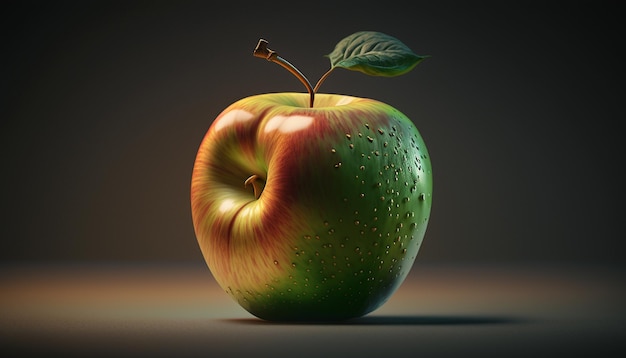 Apple Dessin de fruits frais lire le clip Art généré par Ai