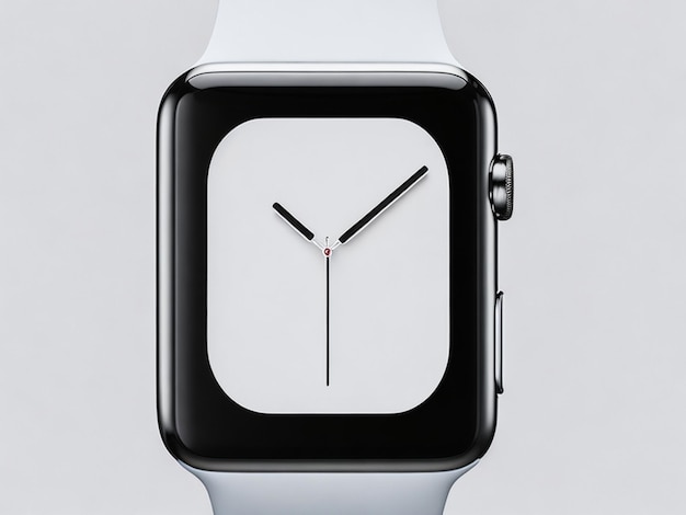 Apple Watch Sport 42 mm, boîtier en aluminium argenté avec bracelet sport noir et application d'activité à l'écran