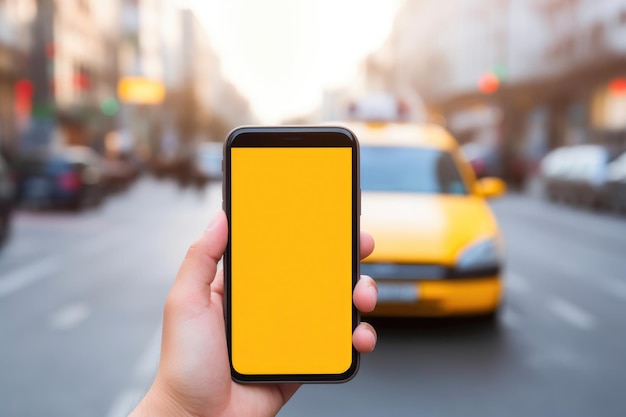 Photo appli mobile pour les réservations rapides de taxis