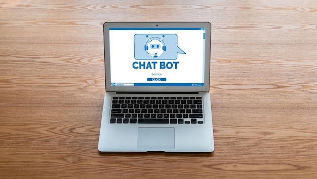 Photo application logicielle chatbot pour les affaires en ligne à la mode qui répond automatiquement aux questions des clients