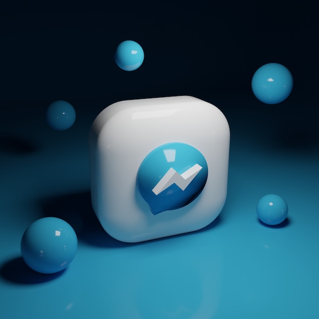 Application De Logo Facebook Messenger 3d