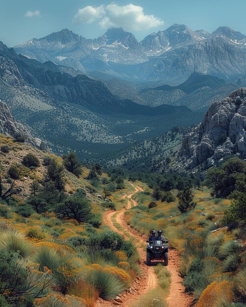 Photo un après-midi d'aventure avec un papier peint d'excursion