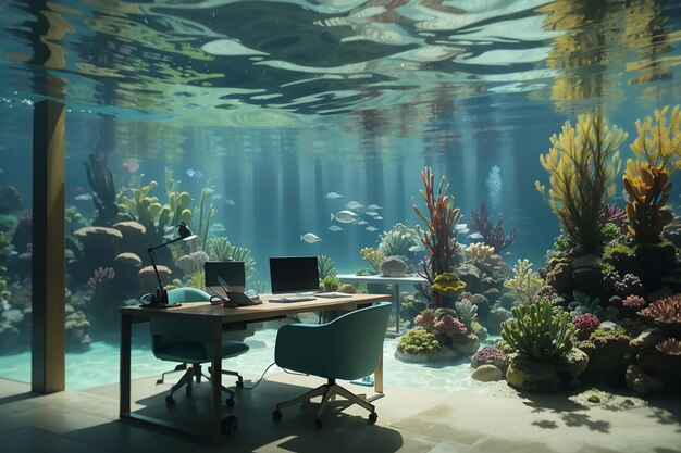 Aqua Scaping Environnement de travail Oasis de productivité submersible