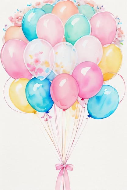 Aquarelle anniversaire fond