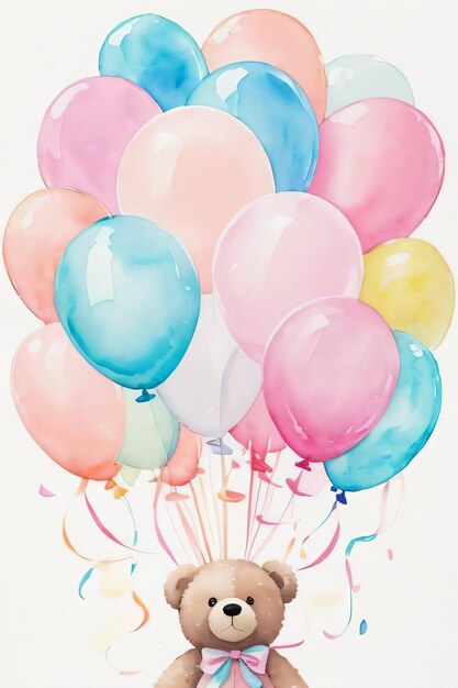 Photo aquarelle anniversaire fond