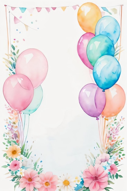 Aquarelle anniversaire fond