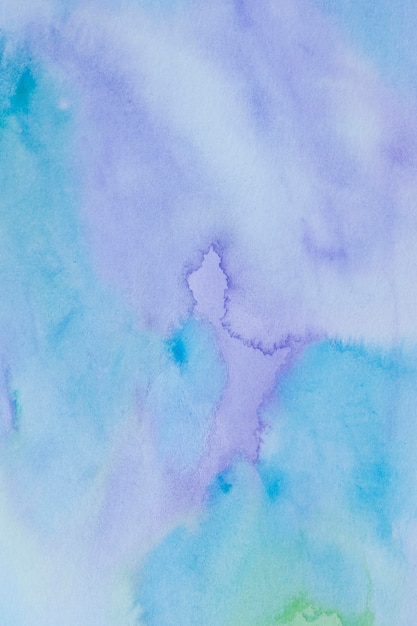 Aquarelle art main peinture fond violet et bleu