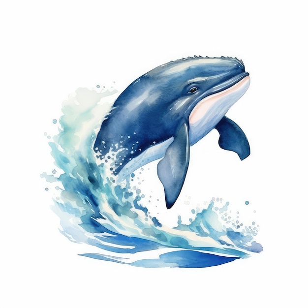 Aquarelle de baleine