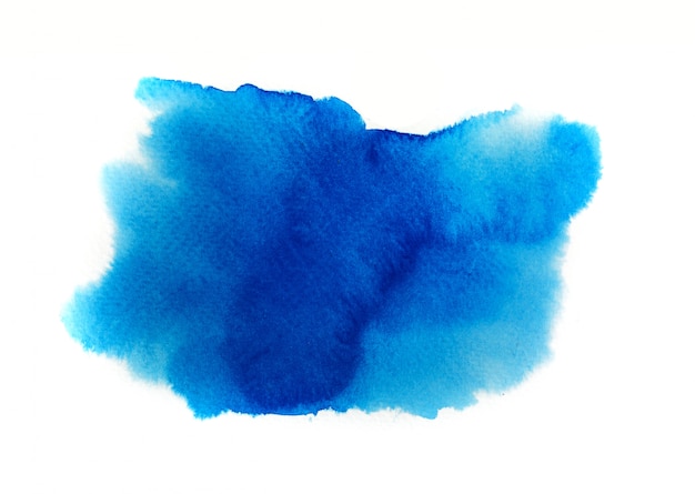 aquarelle bleue sur blanc