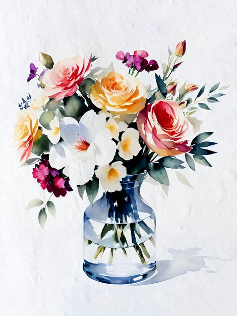 Aquarelle Bouquet Peinture Artistique Illustration