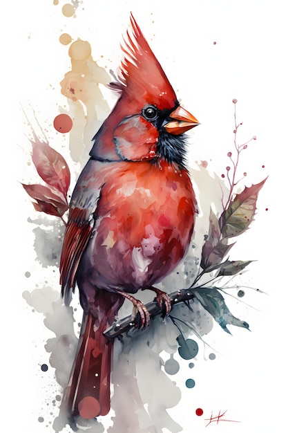 Une aquarelle d'un cardinal par personne