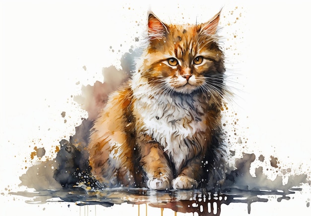 Une aquarelle d'un chat par personne