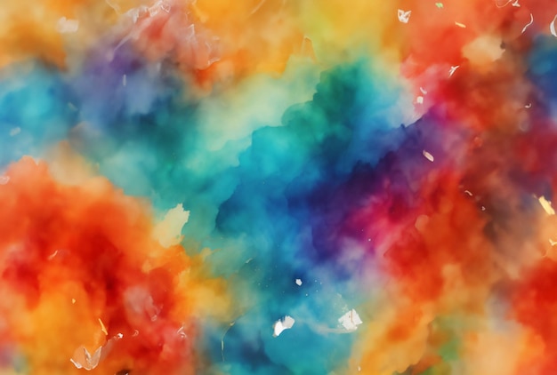 Une aquarelle colorée d'une peinture à l'aquarelle.