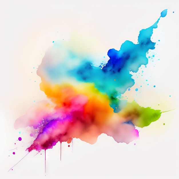 Une aquarelle colorée