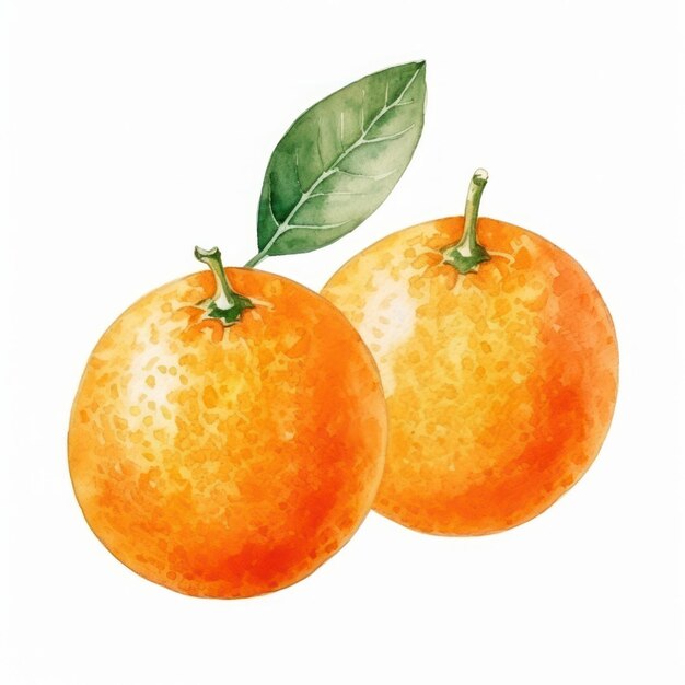 L'aquarelle est une illustration de fruit orange AI GenerativexA