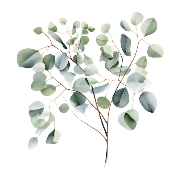 Photo aquarelle à l'eucalyptus boho